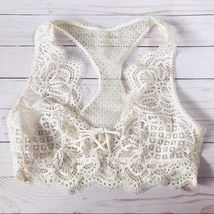 Victoria’s Secret White Doily Lace Racerback Bralette